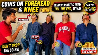 Can You Balance Coins on Your Forehead & Knee 😱 Impossible Coin Challenge! | Last One Wins