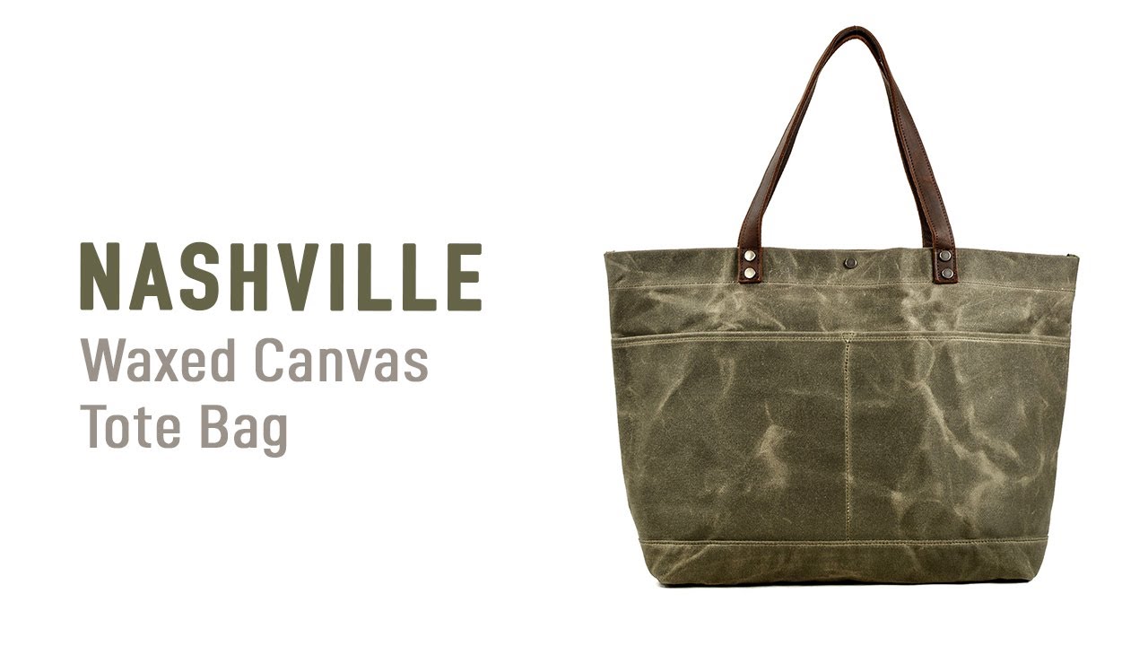 XXL waxed canvas tote bag with leather handles / canvas market bag / carry  all bag COLLECTION UNISEX
