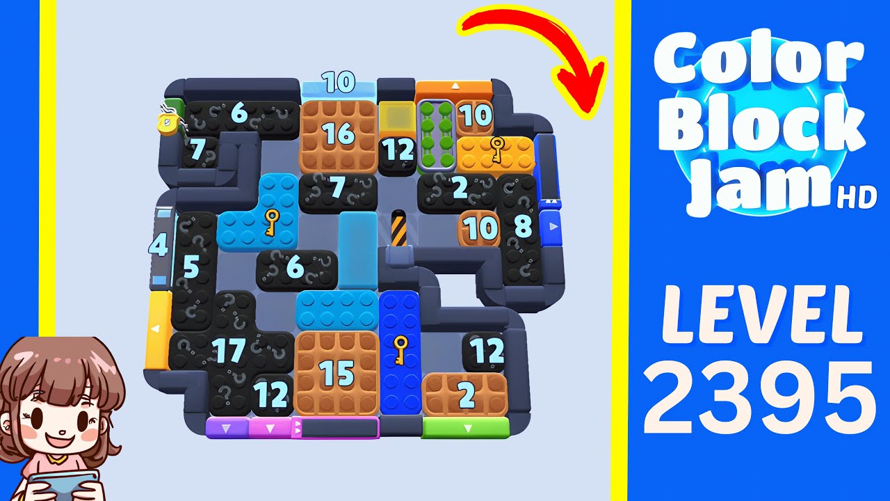 Color Block Jam Level 1485 (2395) Solution Walkthrough - YouTube