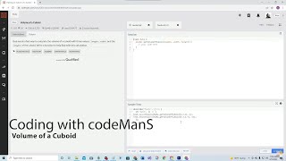 (Archived) Codewars 8 kyu Volume of a Cuboid JavaScript Profile