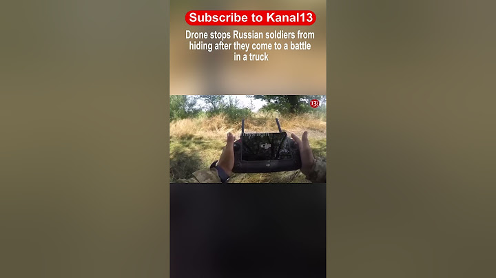 Drone stops Russian soldiers from hiding after they come to a battle in a truck