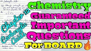 PREVIOUS Year Chemistry | Carboxylic Acids Guaranteed Important Questions...