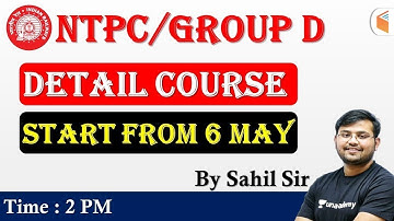 RRB NTPC/Group D | Complete Course | Use Promo Code "SAHIL10" & Get 10 % Off