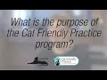 What is the purpose of the cat friendly practice program