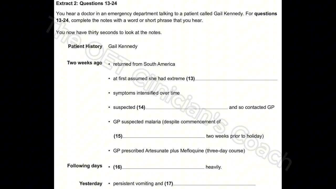 OET listening test 3 