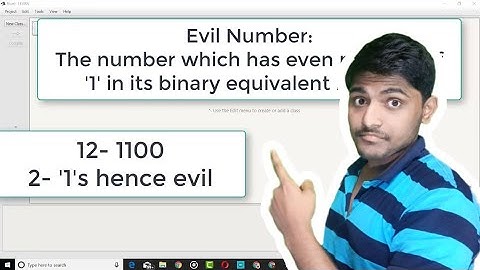 Evil Number | Java programming | ISC/ICSE important