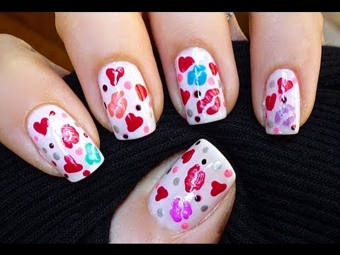Unhas Decoradas - Beijos - Nail Art