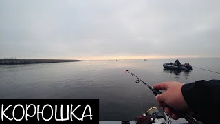 Ловля Корюшки с лодки. Финский Залив. Осень 2019