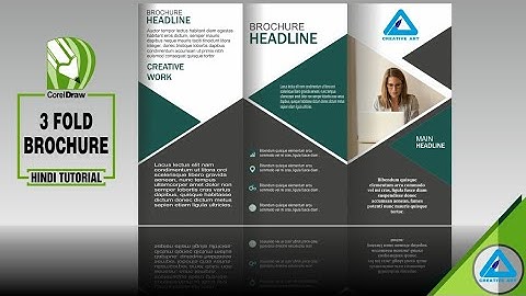 Coreldraw | 3 fold Brochure design | Hindi tutorial