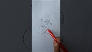 How To Draw  Cherry || Cherry Drawing #cherry #shorts #art#Arsh Arty World 🙏👍👉🌎🍒🍒