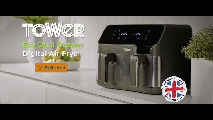 Tower Vortex 9L Dual Basket Air Fryer Black T17088 – IVY Living