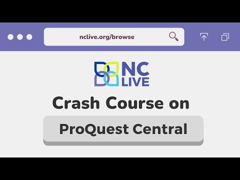 Crash Course On ProQuest Central