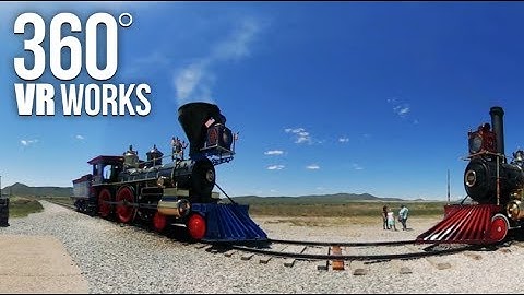 Golden Spike National Historical Site Trains - 360 VR Video