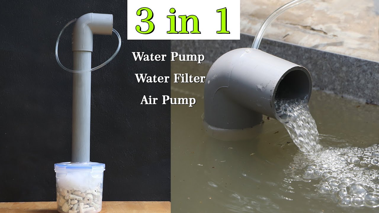 3 in 1 Aquarium Air Pumps, Water Filter Fish Tank -