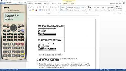 CASIO Financial Calculator Worksheet Q8 - Determining Future Value