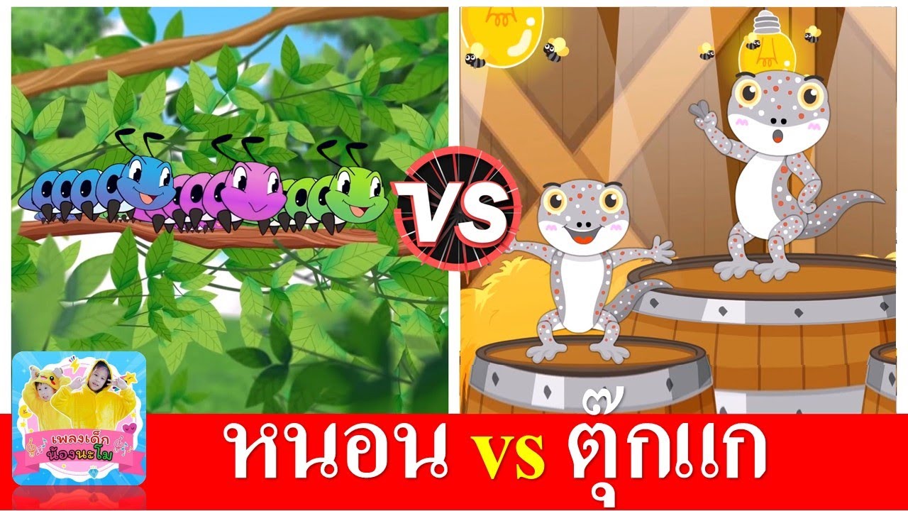 หนอนผีเสื้อ vs ตุ๊กแก | เพลงเด็กอนุบาล