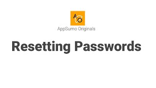Resetting Passwords across all AppSumo Originals apps