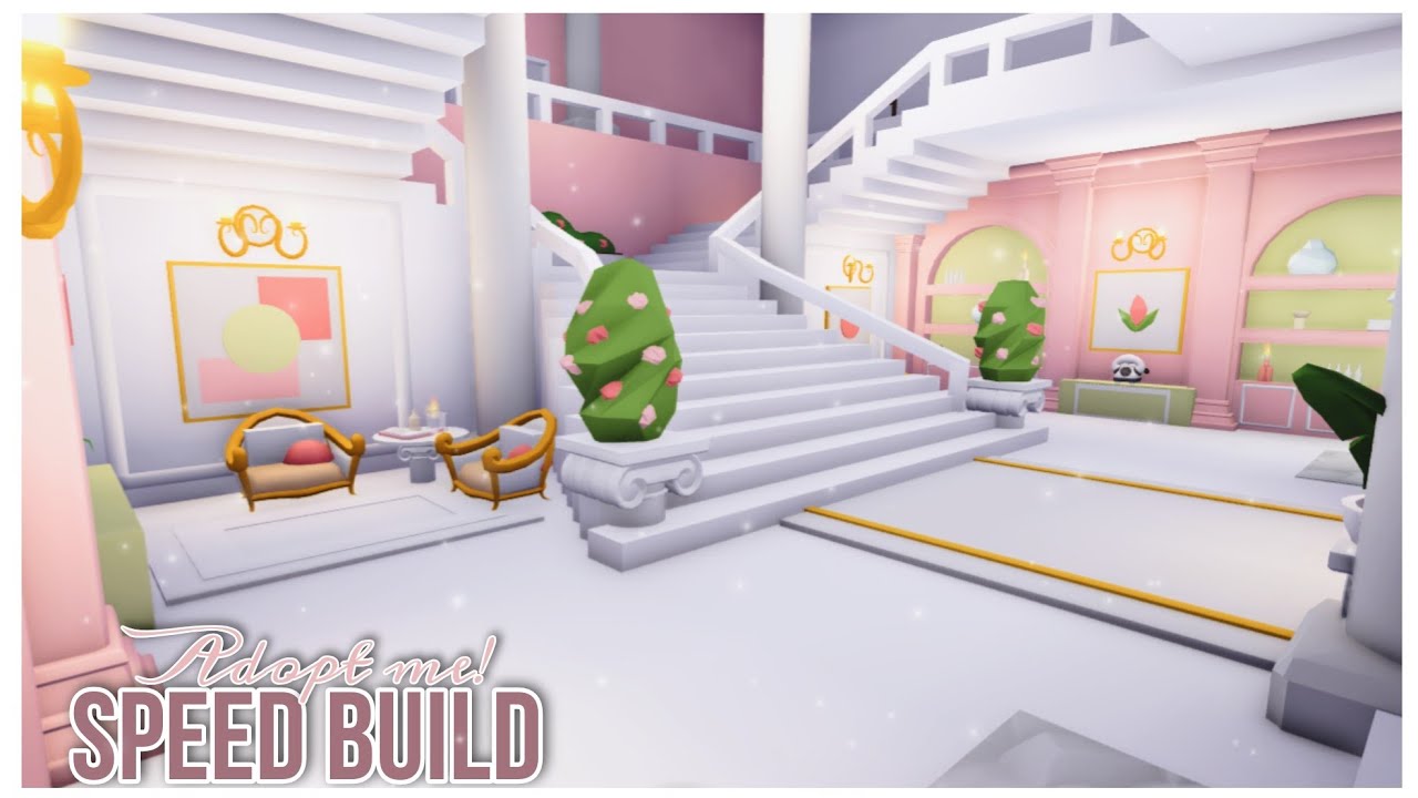 Pink Aesthetic Royal Palace (Part 1) 🌷 Speed Build Roblox Adopt Me ...