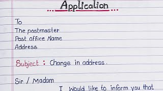 Information To The Postmaster Post Office Name Address // Change in adress // Application News