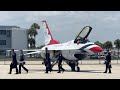 The usaf thunderbirds arrive at fll for the 2024 fort lauderdale air show