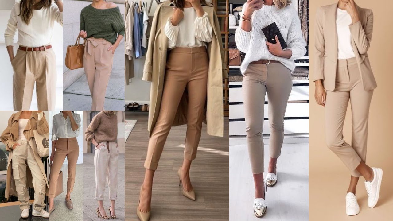 Chino pant outfit idea | Chino pants women, Summer work outfits, Trousers  women