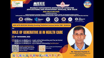 198th National Webinar on "Role of Generative AI in Health Care"