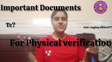 Important Documents for Delhi University Physical verification @UnivofDelhi @Harmeharkaur01 