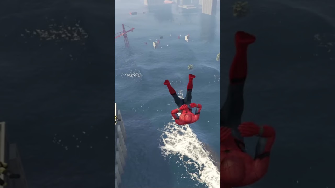 GTA 5 Water Ragdolls - SPIDERMAN VS JOKER (Euphoria Physics)