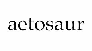 How to Pronounce aetosaur