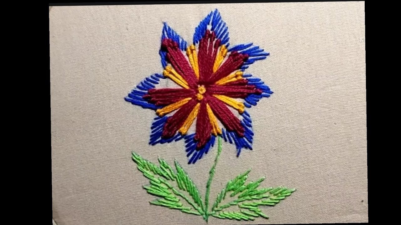 Pistil Stitch Embroidery For BeginnersPistil Stitch By Hand YouTube