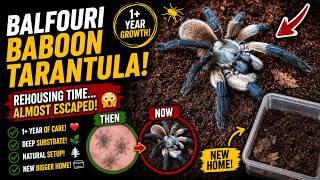 Rehousing My Giant Spider... Almost Ended BAD 🕷️ | Balfouri Baboon Spiders