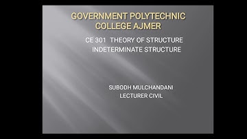INDETERMINATE STRUCTURE CE 301 BY SUBODH MULCHANDANI GPC AJMER