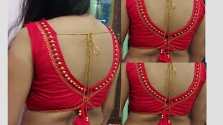 Very beautiful new letest back neck blouse design cutting and stitching - Kriti fashion designer