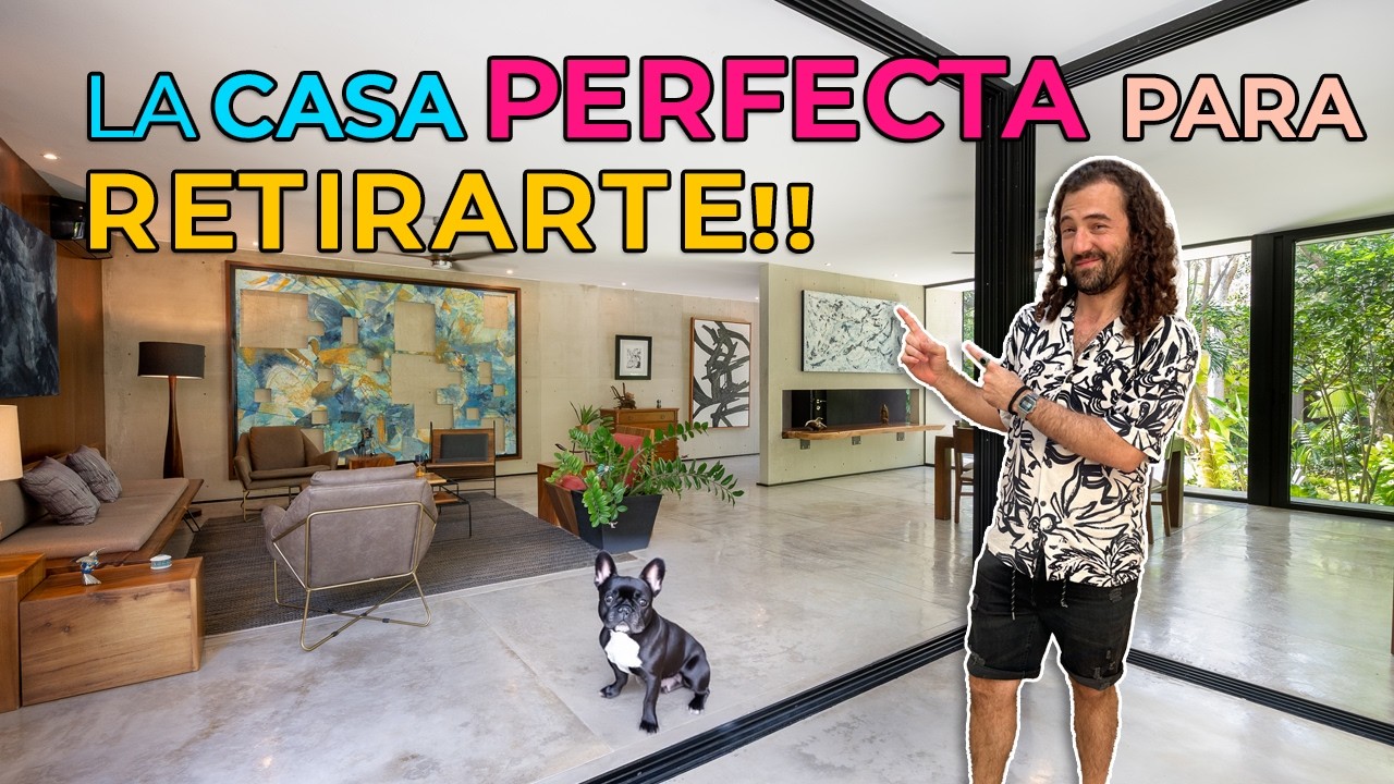 CASA de UN PISO con ARBOLES por TODOS lados 🌳!! Y SOLO materiales NATURALES!