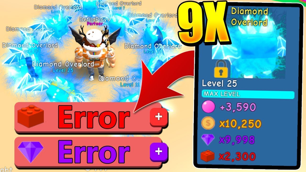 TEAM OF DIAMOND OVERLORDS BREAK BUBBLE GUM SIMULATOR!! Roblox *INFINITE BLOCKS*