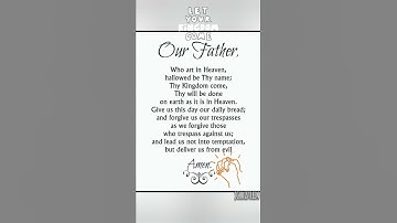 Our Father in heaven, hallowed be Your name” (Matt. 6:9)