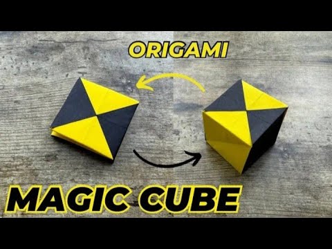 DIY Origami magic cube Easy folding || MAGIC CUBE ORIGAMI TUTORIAL ...