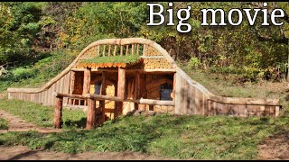 I'm building a dugout alone. Homemade furniture. I create comfort in the dugout