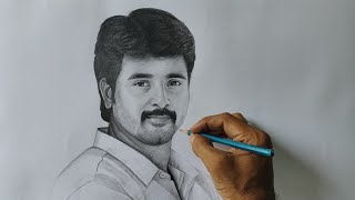 Sivakarthikeyan Pencil Drawing Using Apsara Graphite Pencil Video | Live Art Chennai