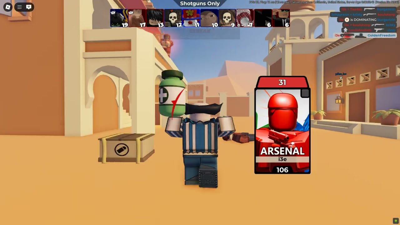 Roblox Arsenal Game One YouTube 