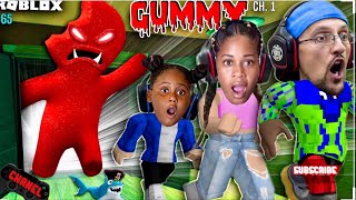 Roblox Gummy!!! Escape Creepy Sour Patch !!! (FGTeeV vs.GamingWithChanel)