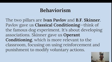 Learning Theories: Behaviorism