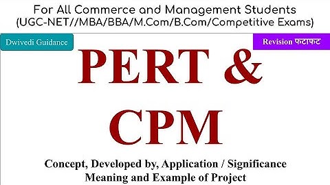 PERT and CPM in Operation Research, PERT and CPM in project management, Project meaning, QTM