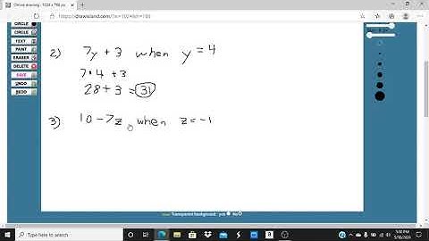 Evaluating Expressions in One Variable