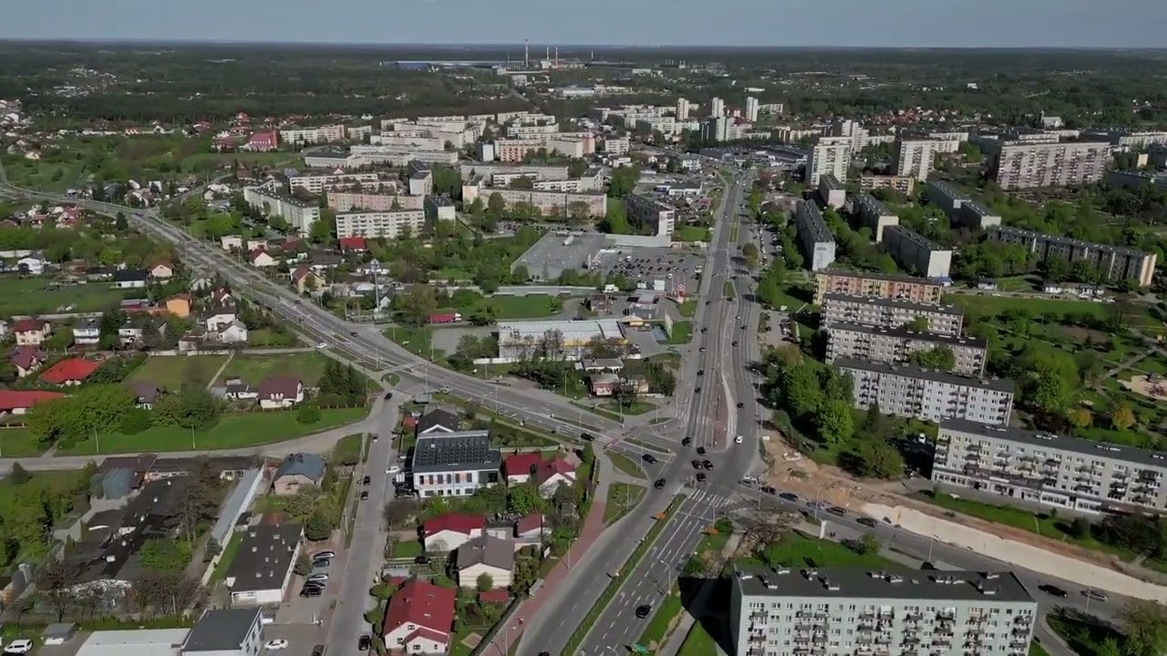 Ostrowiec Świętokrzyski z drona (z lotu ptaka)