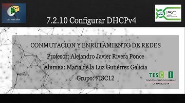 PACKET TRACER - 7.2.10 Configurar DHCPv4