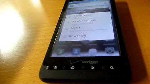 Droid X with Android 2.3.3 Gingerbread Power Off