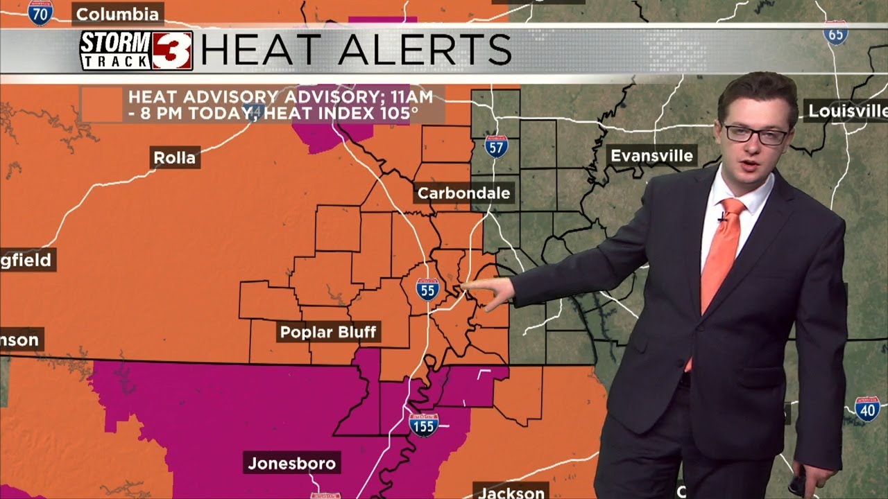 Heat Advisory in place for most of region - YouTube