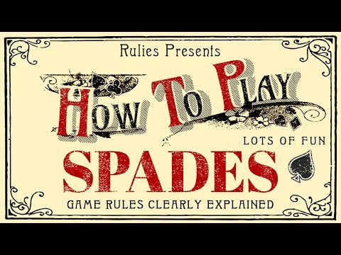 How to Play Spades (with 4 people, for beginners)
