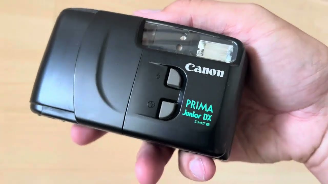 Fotocamera Analogica Canon Prima Junior Hi | 35mm, Compatta, Nera | Vintage Funzionante - Foto 3